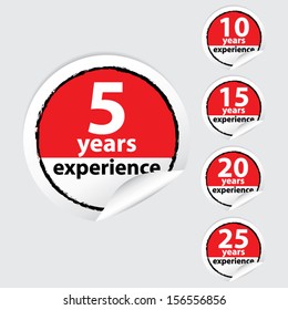 Experience red color stamp, sign, sticker, label - vector illustration