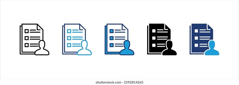 Experience Requirement Multi Style Icon Set