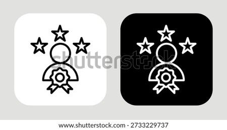 Experience Seeking Icon In Black and White Line Style