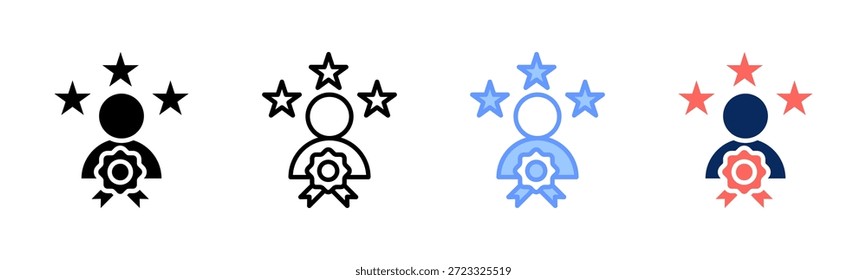 Experiencia Buscando conjunto de iconos colección de estilo múltiple