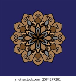 Experience serenity with this colorful mandala featuring intricate symmetry, perfect for yoga, meditation, and home decor. This artistic design adds spiritual elegance to your space with colors.