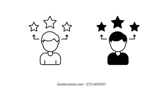 Icono de conjunto de experiencia con fondo blanco Vector ilustración de stock