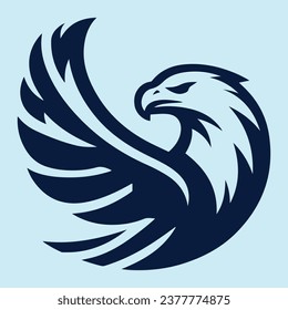 Experience the strength of the outdoors with high-resolution eagle-inspired vector logo. Its minimal modern design in EPS format is ideal for printing and embodies the power of nature.