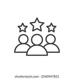 Experience stroke icon in black
