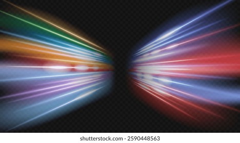 Experience the stunning beauty of Vivid Light Streaks in Motion for dynamic backgrounds