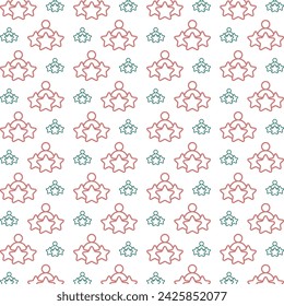 Experience symbol trendy repeating pattern green brown vector illustration background