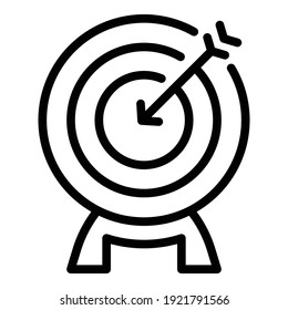Experience target icon. Outline experience target vector icon for web design isolated on white background