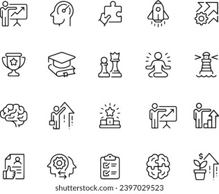 Experience - thin line vector design icon