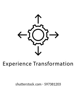 Experience Transformation Vector Line Icon