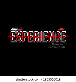 experience, typography stylish graphic design, for tshirt print, vector illustration