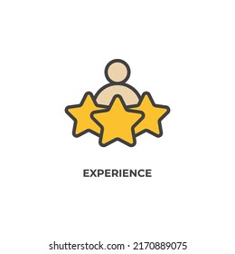 experience vector icon. Colorful flat design vector illustration. Vector graphics