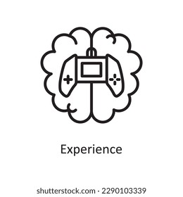 Experience Vector Outline icon Design illustration. Gaming Symbol on White background EPS 10 File