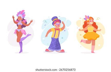 Experience the Vibrant and Colorful Carnival Characters Dressed in Fun and Unique Costumes