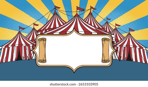 Experimente a maravilha do grande circo itinerante sob o topo grande com performances incríveis e diversão em família