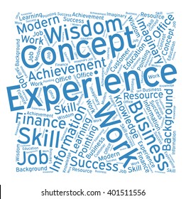 Experience ,Word cloud art  background