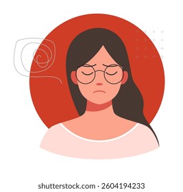 Experiencing Difficulty Concentrating- Stress - Stock Illustration as EPS 10 File
