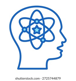 Experiential Icon Blue Color Style Vector Illustration