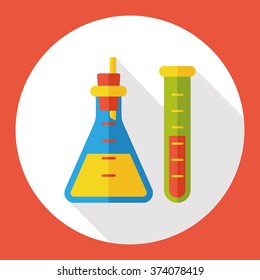 Experiment Beaker flat icon
