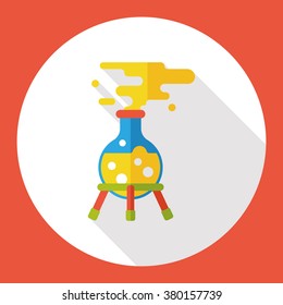 Experiment Beaker flat icon