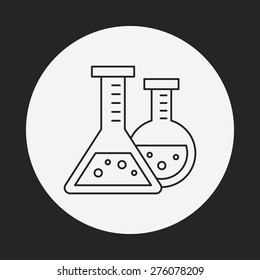Experiment Beaker line icon