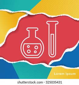 Experiment Beaker line icon