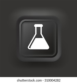 Experiment Beaker on Black Square Button