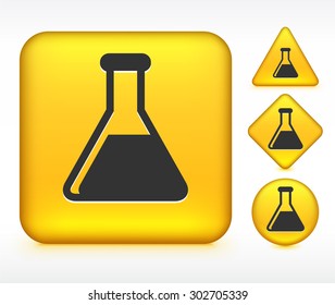 Experiment Beaker on Yellow Multi Shape Buttons