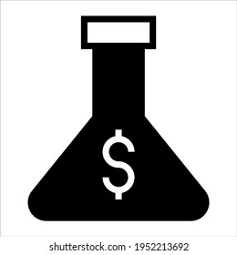 experiment black filled vector icon isolated