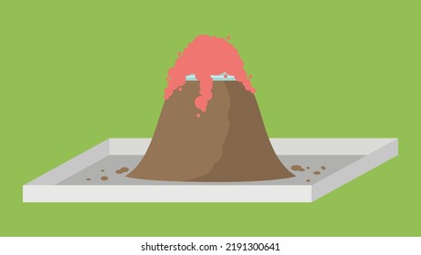experiment - creating a volcano with your own hands