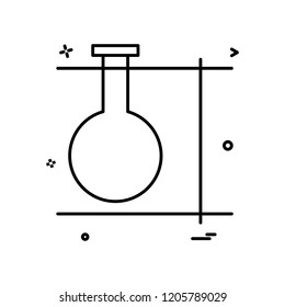 Experiment flask icon vector design