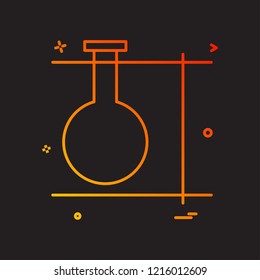 Experiment flask icon vector design