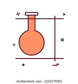 Experiment flask icon vector design