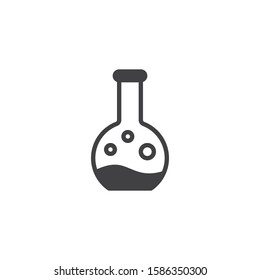 Experiment flask vector icon. filled flat sign for mobile concept and web design. Chemical test tube glyph icon. Laboratory Research symbol, logo illustration. Vector graphics