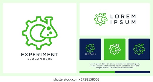 Experimente o modelo de design de logotipo do laboratório de engrenagens.