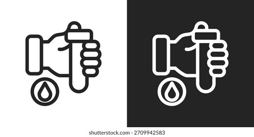 Experiment Icon In Black And White Line Style