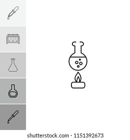 Experiment icon. collection of 6 experiment outline icons such as pipette. editable experiment icons for web and mobile.