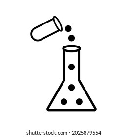 Experiment icon. Gray vector graphics.