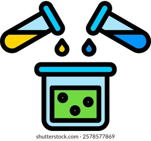 Experiment Icon Lineal Color Vector Illustration