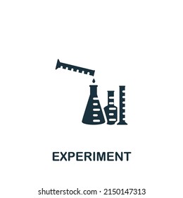 Experiment icon. Monochrome simple Bioengineering icon for templates, web design and infographics