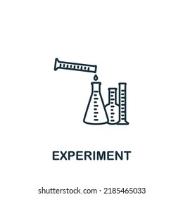 Experiment icon. Monochrome simple Bioengineering icon for templates, web design and infographics