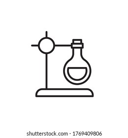 experiment icon outline design vector illustration black style. isolated on white background