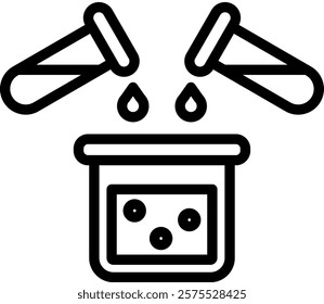 Experiment Icon Outline Vector Illustration