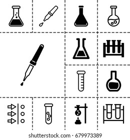 Experiment icon. set of 13 filled and outline experiment icons such as pipette, test tube