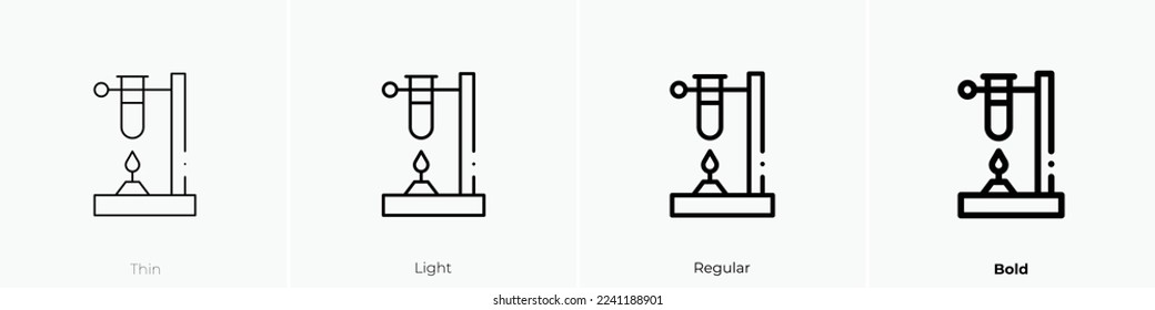 experiment icon. Thin, Light Regular And Bold style design isolated on white background