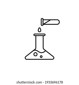 experiment icon vector illustration. chemistry line icon. isolated on white background