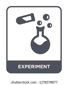 experiment icon vector on white background, experiment trendy filled icons from Chemistry collection, experiment vector illustration