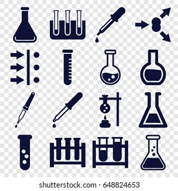 Experiment icons set. set of 16 experiment filled icons such as pipette, test tube