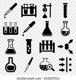 Experiment icons set. set of 16 experiment filled icons such as pipette, test tube, test tube search