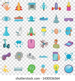 Experiment icons set. Cartoon style of 36 experiment vector icons for web for any design