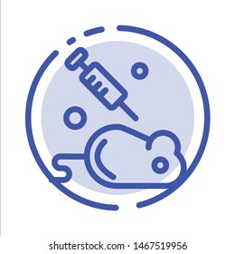 Experiment, Laboratory, Mouse, Science Blue Dotted Line Line Icon. Vector Icon Template background